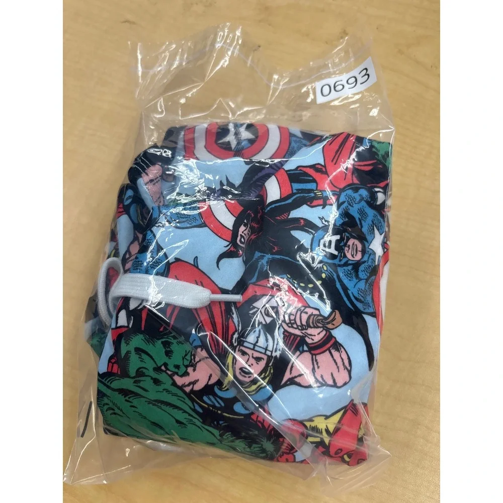 Marvel Comics Avengers Board Shorts Mens Blue All Over Print Swim Trunks 32